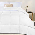 Superior Monochrome Basketweave Microfiber Down Alternative Comforter