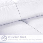 Superior Monochrome Basketweave Microfiber Down Alternative Comforter