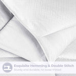 Superior Monochrome Basketweave Microfiber Down Alternative Comforter