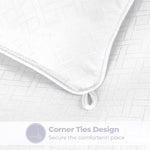 Superior Monochrome Basketweave Microfiber Down Alternative Comforter