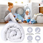 Superior Monochrome Basketweave Microfiber Down Alternative Comforter