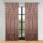 Leaves Room Darkening Back Tabs Blackout Curtain Panels, Set of 2