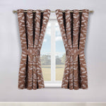 Blackout Window Curtains Leaves Pattern Room Darkening Set of 2