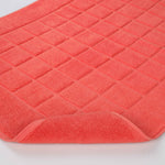 Superior Nora Cotton Thick Solid Checkered Washable Bath Mat Set of 2