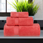 3 Piece Zero Twist Cotton Towels Soft Absorbent