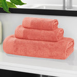 3 Piece Egyptian Cotton Bath Towel Set Basketweave