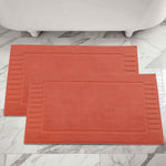 Superior Leo Cotton Modern Absorbent Heavy Washable Bath Mat Set of 2