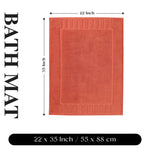 Superior Leo Cotton Modern Absorbent Heavy Washable Bath Mat Set of 2