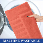 Superior Leo Cotton Modern Absorbent Heavy Washable Bath Mat Set of 2
