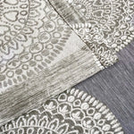 Cordon Jacquard Grommet Floral Medallion Curtain Panel Set