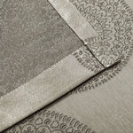 Cordon Jacquard Grommet Floral Medallion Curtain Panel Set