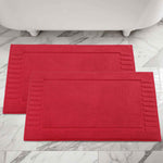 Superior Leo Cotton Modern Absorbent Heavy Washable Bath Mat Set of 2