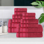 Superior Hays Cotton Medium Weight 12 Piece Bathroom Towel Set