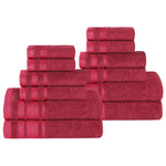 Superior Hays Cotton Medium Weight 12 Piece Bathroom Towel Set
