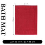 Superior Leo Cotton Modern Absorbent Heavy Washable Bath Mat Set of 2