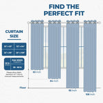 Classic Modern Solid Room Darkening Blackout Curtain Panels, Set of 2