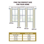 Solid Machine Washable Room Darkening Blackout Curtains, Set of 2