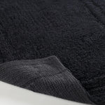 Solid Bordered Cotton Washable Non-Slip Bath Rugs or Runner