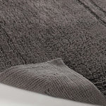 Solid Bordered Cotton Washable Non-Slip Bath Rugs or Runner
