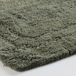 Solid Bordered Cotton Washable Non-Slip Bath Rugs or Runner