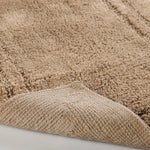 Solid Bordered Cotton Washable Non-Slip Bath Rugs or Runner