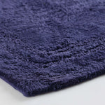 Solid Bordered Cotton Washable Non-Slip Bath Rugs or Runner