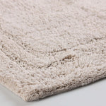 Solid Bordered Cotton Washable Non-Slip Bath Rugs or Runner
