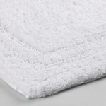 Solid Bordered Cotton Washable Non-Slip Bath Rugs or Runner