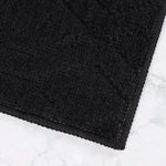 Brou Diamond Lattice Textured Washable Bath Rugs, Set of 2