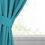 Classic Modern Solid Room Darkening Blackout Curtain Panels, Set of 2