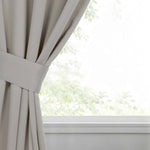 Classic Modern Solid Room Darkening Blackout Curtain Panels, Set of 2