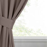 Classic Modern Solid Room Darkening Blackout Curtain Panels, Set of 2