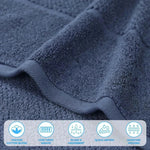 Superior Mile Smart Twist Viscose Cotton Blend Solid 8 Piece Towel Set