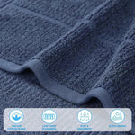 Milo Smart Twist Viscose Cotton Blend Solid Ribbed 9 Piece Towel Set