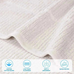 Milo Smart Twist Viscose Cotton Blend Solid Ribbed 12 Piece Towel Set