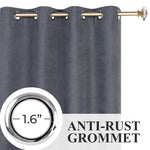 100 % Blackout Window Curtains Grommet Washable Set of 2
