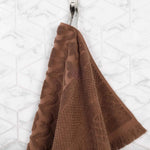 Rolla Cotton Geometric Jacquard Plush Bath Sheet Set of 2