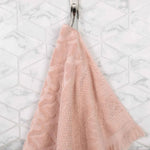 Rolla Cotton Geometric Jacquard Plush Bath Sheet Set of 2