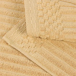 Superior Ribbed Textured Cotton Bath Sheet Ultra-Absorbent Towel Set
