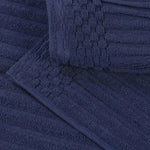 Superior Ribbed Textured Cotton Bath Sheet Ultra-Absorbent Towel Set
