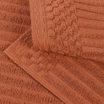 Superior Soho Ribbed Cotton Absorbent 3 Piece Assorted Towel Set