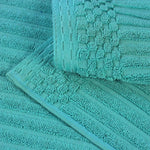 Superior Soho Ribbed Cotton Absorbent Medium Weight 12 Piece Towel Set