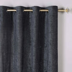 Superior Noor Semi-Blackout Chenille Machine Washable Grommet Curtains, Set of 2 Panels