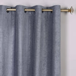 Superior Noor Semi-Blackout Chenille Machine Washable Grommet Curtains, Set of 2 Panels