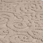 Venere Floral Scroll Textured Washable Bath Rugs, Set of 2