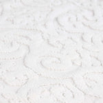 Venere Floral Scroll Textured Washable Bath Rugs, Set of 2