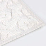 Venere Floral Scroll Textured Washable Bath Rugs, Set of 2