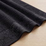 Cotton Floral Jacquard Border Bath Towel Set of 4 - Wisteria