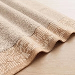 Cotton Floral Jacquard Border Bath Towel Set of 4 - Wisteria