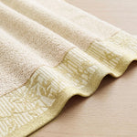 Cotton Floral Jacquard Border Bath Towel Set of 4 - Wisteria